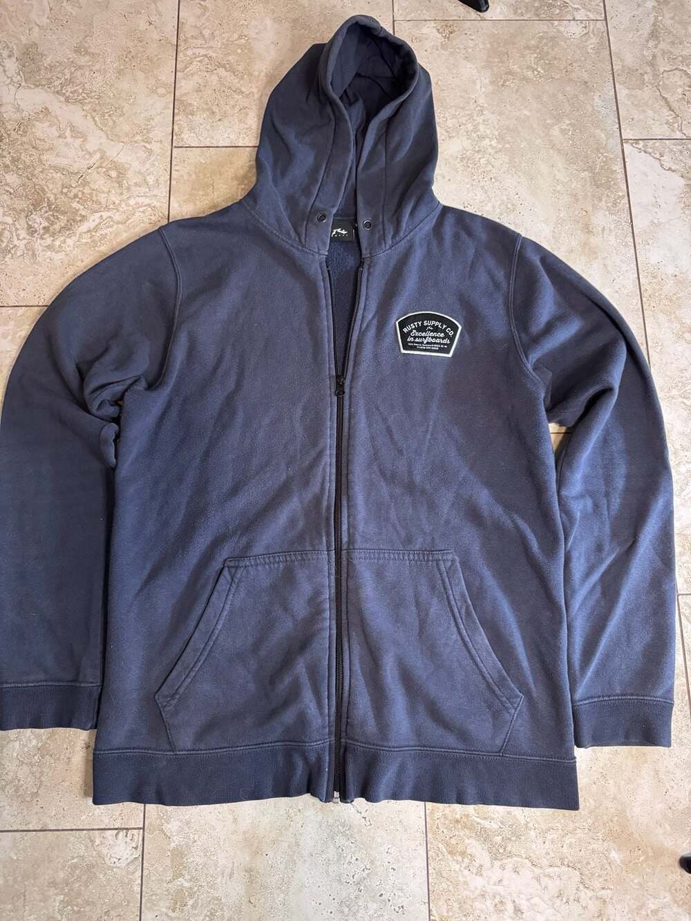 Rusty Supply Co. Excellence in Surfboards Zip-Up Fleece Hoodie